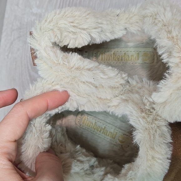 Timberland Women Skyla Bay A2CDJ Ankle Leather Faux fur 8.5 boots shoes - Picture 6 of 11